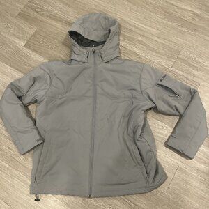 Columbia Men's Gate Racer Insulated Softshell Jacket Coat Gray Fleece Lined XXL